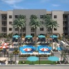 outdoor swimming pool in courtyard